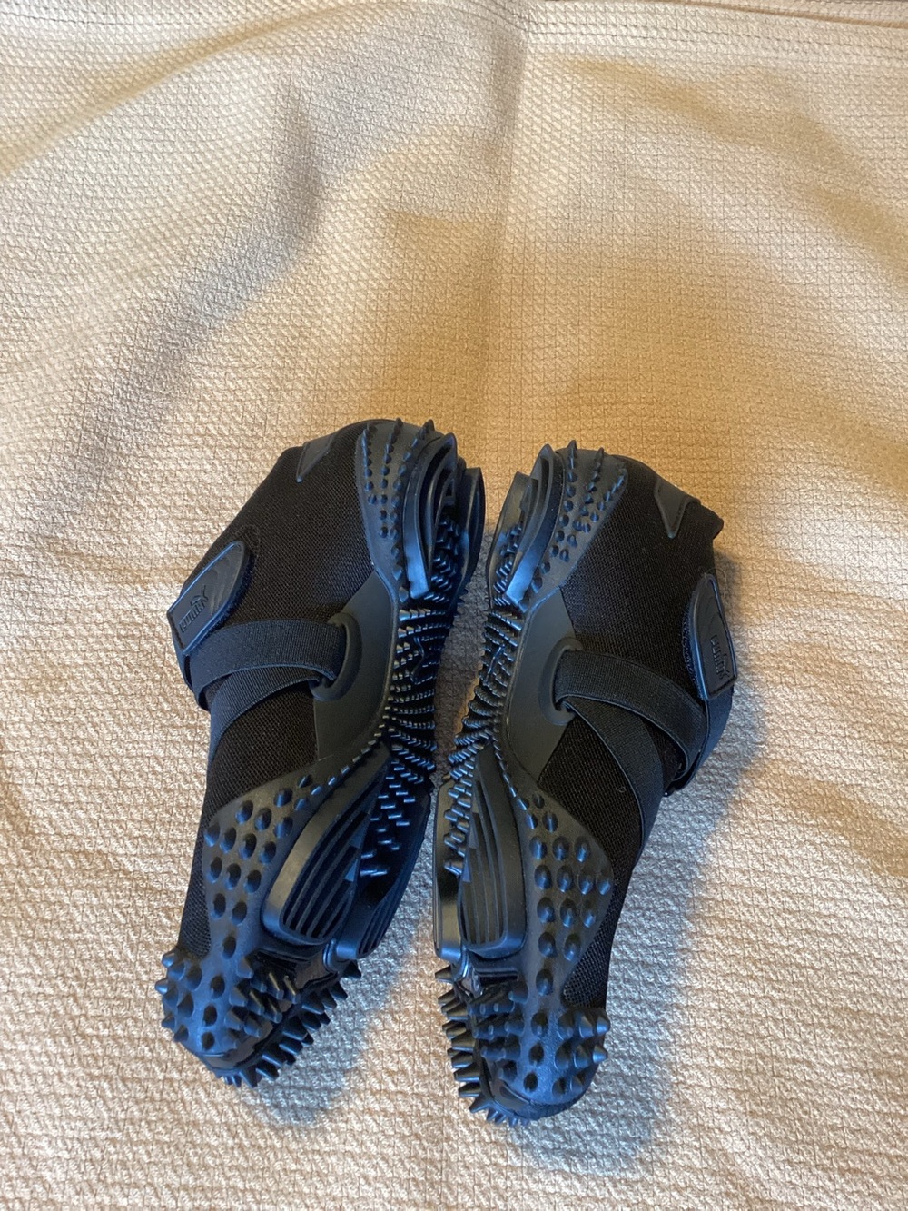 Puma Kids Black Water Shoes with Grip Stud Soles